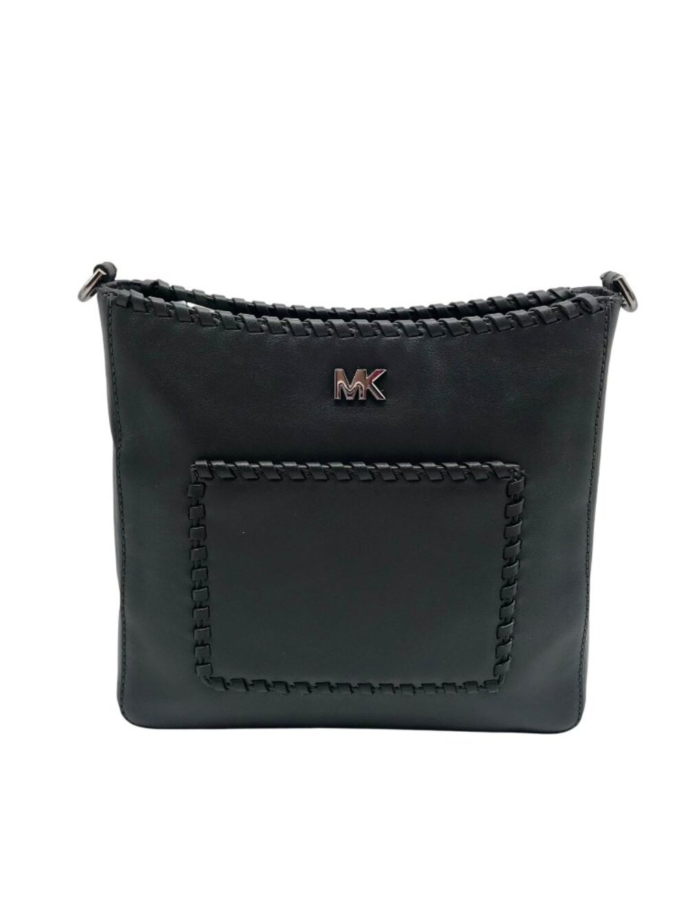 Michael Kors Dark Gray Leather Gloria Crossbody